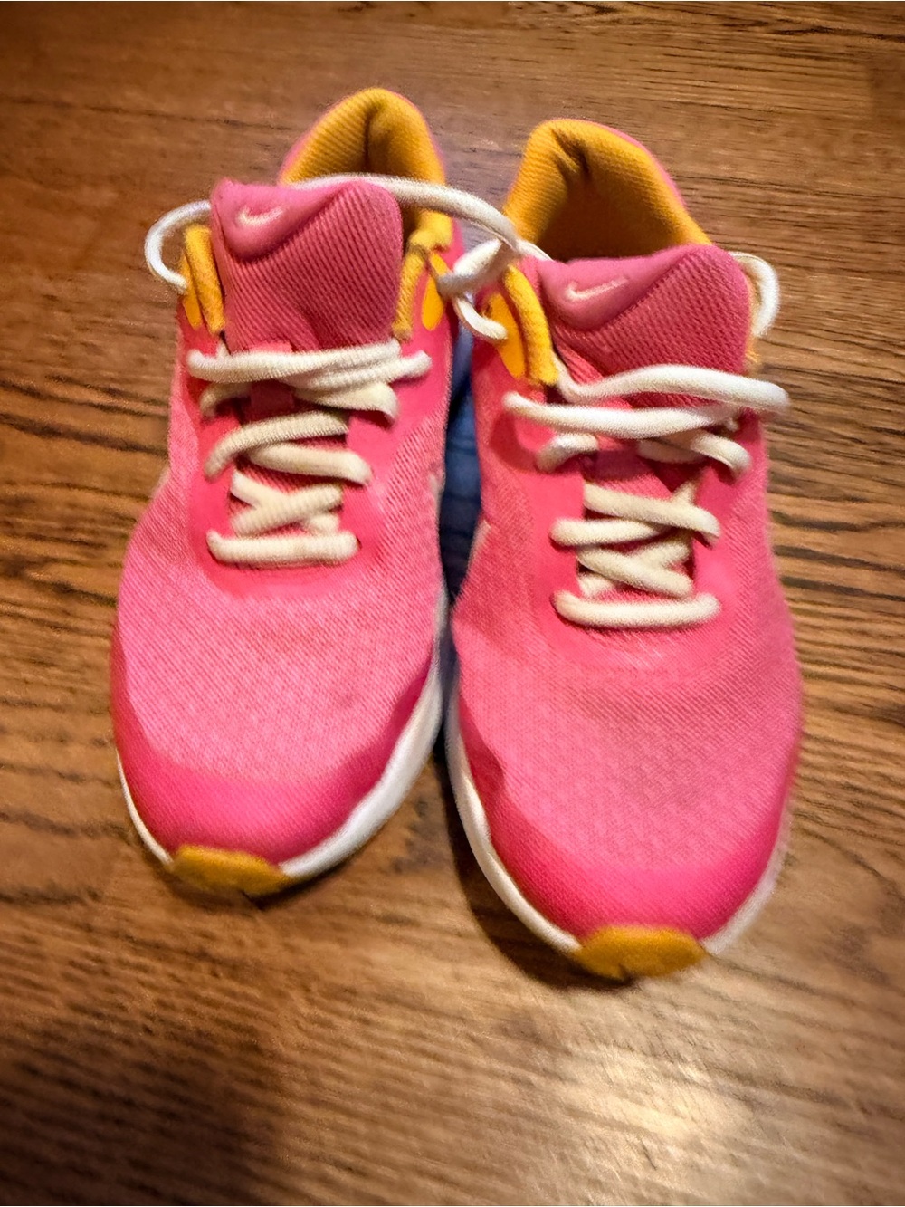 Nike Kids Pink and Yellow Athletic Sneakers